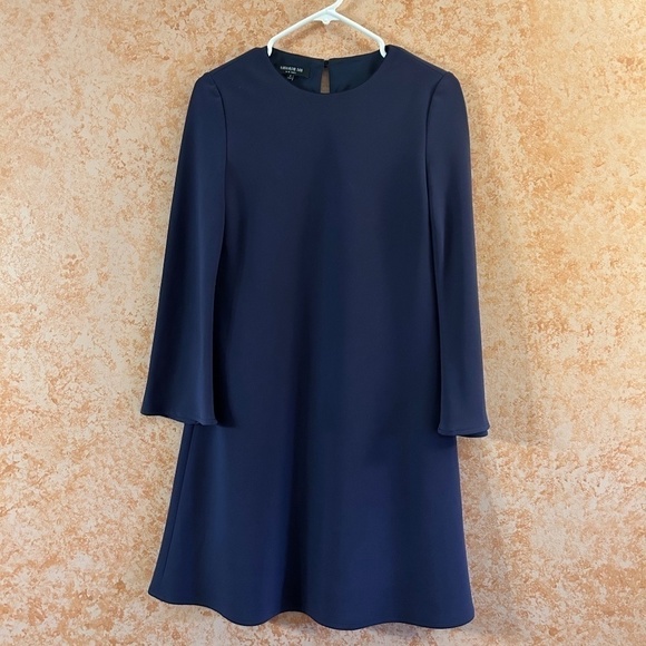 Lafayette 148 New York Navy Midi Dress - Picture 1 of 7